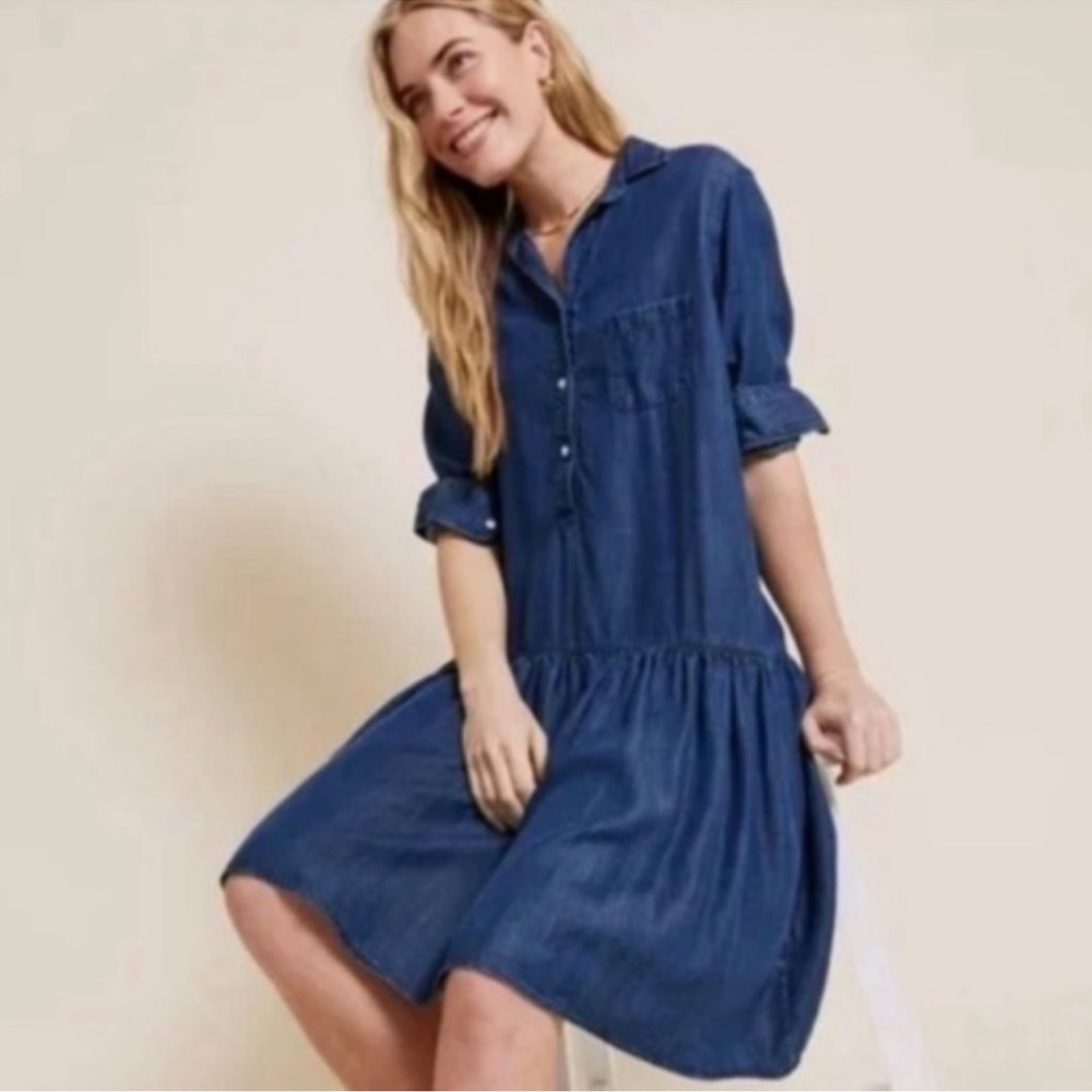 Grayson The Changemaker Dress Liquid Lyocell Blue Size 02 / S - Picture 13 of 14